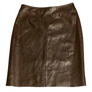 Wilsons Leather Pelle Studio Black A Line Mini Skirt Women's Size 8